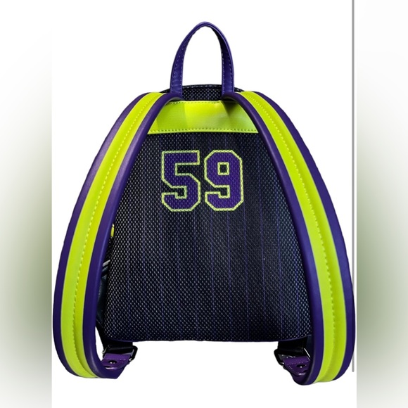 Loungefly Disney Villains Maleficent Jersey Glow Mini Backpack - Picture 3 of 6